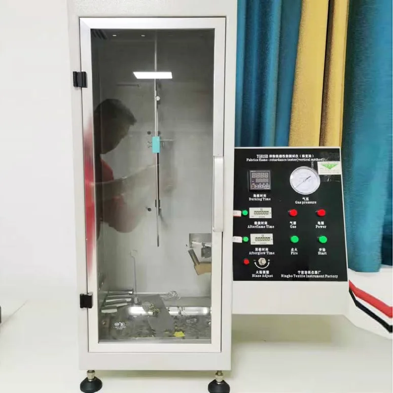 YG815B Tester učinkovitosti zaviranja gorenja tkanin (navpična metoda)
